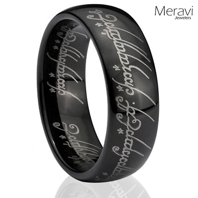#ad Tungsten Rings for Men Lord of the Celtic Rings Black Ring One Ring Mens Rings $14.41