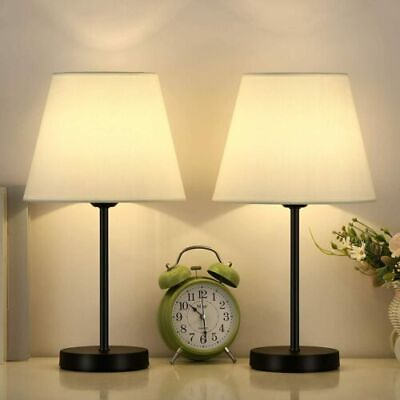 #ad #ad Set of 2 Modern Table Lamps Bedside Nightstand Desk Lamp for Living Room Bedroom $28.99