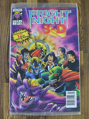 #ad 1992 Now Comics Fright Night 3 D #1 NEWSSTAND Factory Sealed $12.75