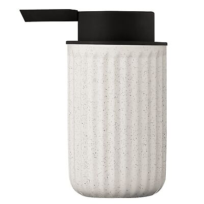 #ad Ceramic Foaming Hand Soap Dispenser 12oz Lotion Dispenser White Line Pattern... $31.16