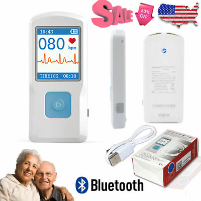 #ad PM10 Rechargeable Portable Heart Rate Monitor Cardiac ECG EKG Machine Bluetooth $79.00