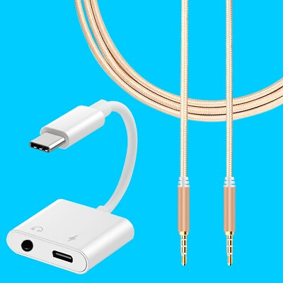 #ad Fast 2in1 USB C to 3.5mm Adapter AUX amp; DAC Date Audio Aux Cable for HTC U Paly $28.20