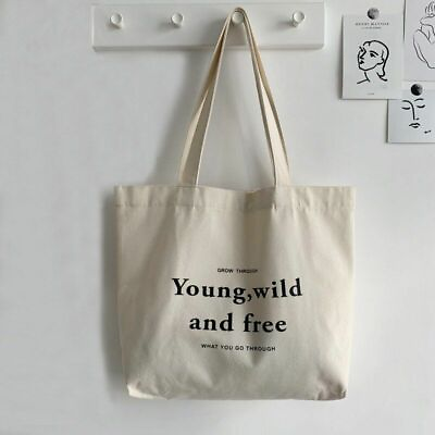 #ad Tote Bag Girl Shoulder Shopper Designer Handbag Bicycle Letter Print Canvas Bags $52.68
