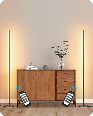 #ad #ad EDISHINE 2Packs Minimalist Dimmable Lighting Tall Floor Lamp for Living Room $89.99