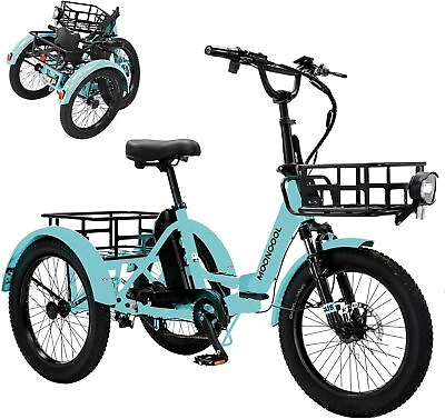 #ad MOONCOOL 20 x4in Fat Tire Electric Tricycle Trike 500W E bikeamp;Battery for Adults $1548.99