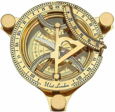 #ad Maritime Vintage Compass 4 Inch Brass Sundial Compass $10.00