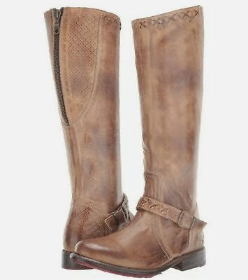 #ad Bed Stu Women’s Glaye Tan Leather Distressed Riding Boots Tan Rustic Size 6 $260.00