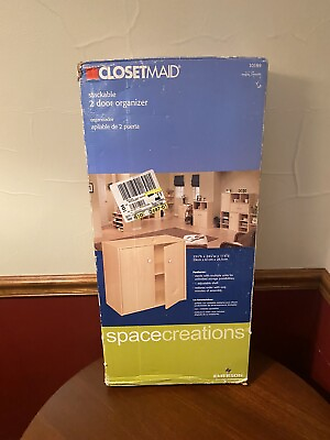 #ad ClosetMaid Space Creations Stackable 2 Door Organizer Maple 23x24x11 $44.99