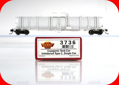 #ad N Scale ***CRYOGENIC*** Tank Car Unlettered Type C Broadway Limited 3736 $24.99