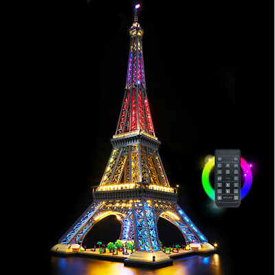 #ad BrickBling LED Light Kit for LEGO Eiffel Tower 10307 Colorful Remote Control $122.39