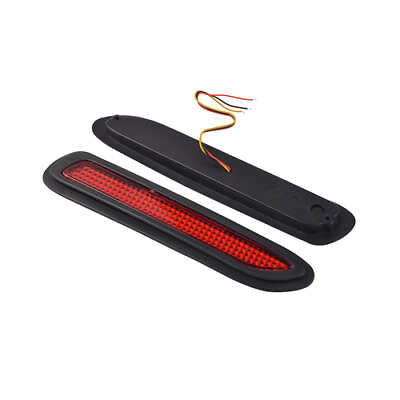#ad Red Car Rear Bumper Led Fog Brake Reflectors Warning Tail Lights Lamp Universal $21.87