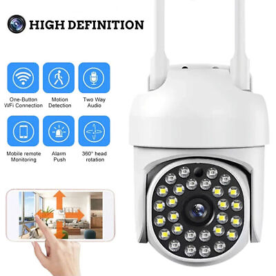 #ad 1080P Dome PTZ Wireless Security Camera Outdoor WiFi 360Rotate Auto Motion Track $39.55
