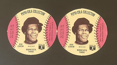 #ad 1977 Vintage ROD CAREW Baseball Star Discs 2 discs $9.99