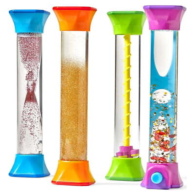 #ad Sensory Fidget Tubes Set of 4 Calming Corner Items Kids Fidget Toys for Kids $29.74