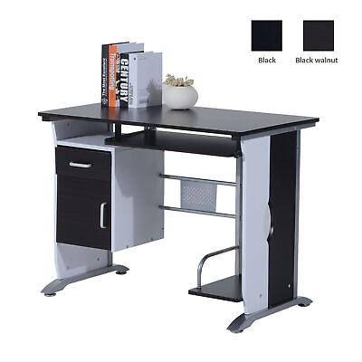 #ad Computer Desk Workstation Table Sliding Keyboard Shelf Wood Drawer Office Home GBP 69.99