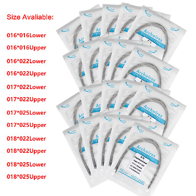 #ad 10pcs pack Dental Orthodontic Arch Wire Rectangular Stainless Steel Ovoid Form $3.99