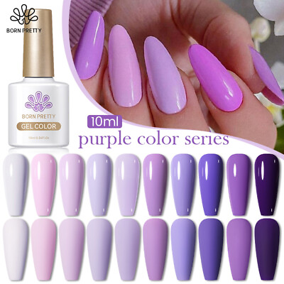 #ad BORN PRETTY 10ml Gel Nail Polish Soak Off UV LED Purple Series Nail Art Lacke EUR 2.69
