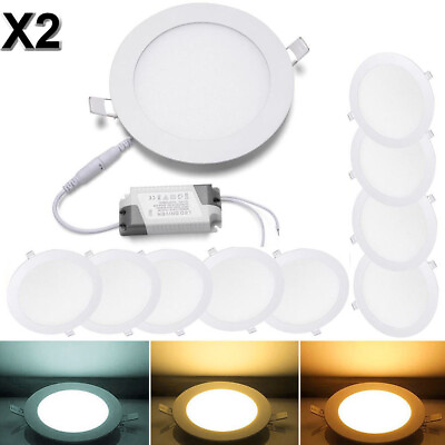 #ad 20 PCS 9W 12W 15W 18W 24W LED Recessed Ceiling Panel Down Lights Lamp Fixtures $81.99