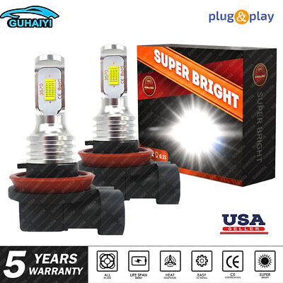 #ad H11 LED Headlight Super Bright Bulbs Kit 6500K White 330000LM HIGH LOW BEAM $12.71