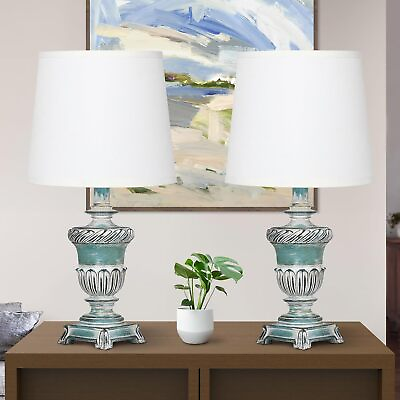 #ad #ad Table Lamps for Bedroom Set of 2 Coastal Bedside Nightstand Lamps for Reading Nu $57.52