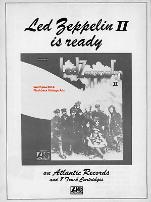 #ad 1969 Led Zeppelin 11 Album Release Classic Promo Trade Reprint Advertisement C $11.95