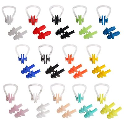 #ad 10 Pack Highquality Waterproof Silicone Swimming Nose Clip Plugs Diving Training $11.62