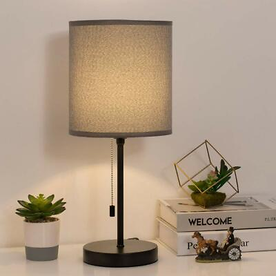 #ad Minimalist Desk Lamp with Fabric Shade and Pull Chain Switch Simple Modern Lamp $25.10