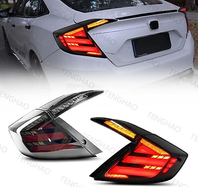 #ad LED Tail Lights Rear Turn Signal Lamps For 2016 2021 Honda Civic 10th GenDRL $188.79