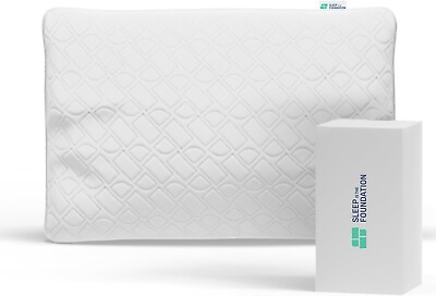 #ad SLEEP IS THE FOUNDATION Gel Memory Foam Pillow: Cooling Adjustable Queen Size $25.99