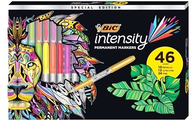 #ad #ad Bic Intensity Permanent Markers Special Edition 46 Assorted Colors Made In Usa $24.89
