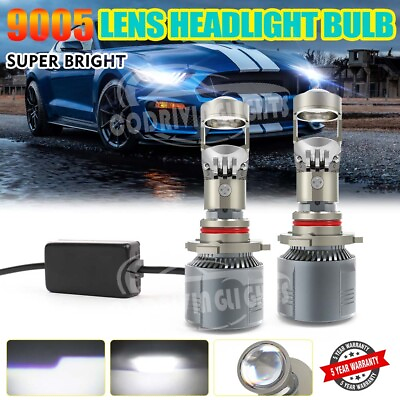 #ad 2X 9005 HB3 Bi LED Lens Projector Headlight Bulbs High Low Beam White Lamp 200W $53.32