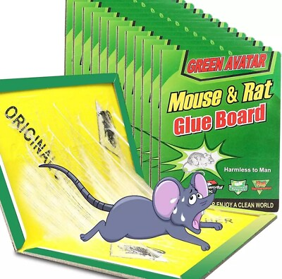 #ad 12 Pack Large Mouse Glue Traps with Enhanced Stickiness $21.95