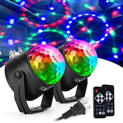 #ad CCJK Disco Party Ball Lights Sound Activated Party Lights 7 Color 2 Pack $24.52