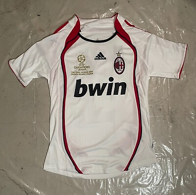 #ad AC Milan 2006 07 Kaka #22 White Short Sleeve Soccer Jersey Mens Medium $55.00