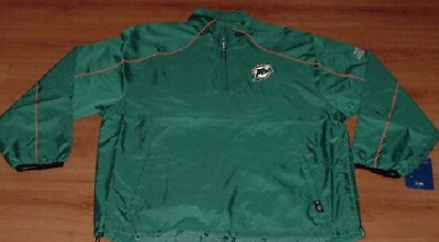 #ad Miami Dolphins Jersey Pullover Hot Jacket Adult Small On Field Embroidered NFL $31.99