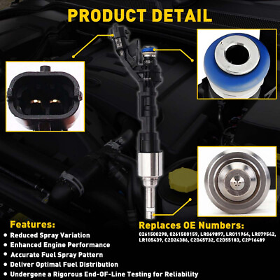 #ad For Land LR4 Rover Range Rover Sport Jaguar XF Fuel Injector Bosch 0261500298 $37.04