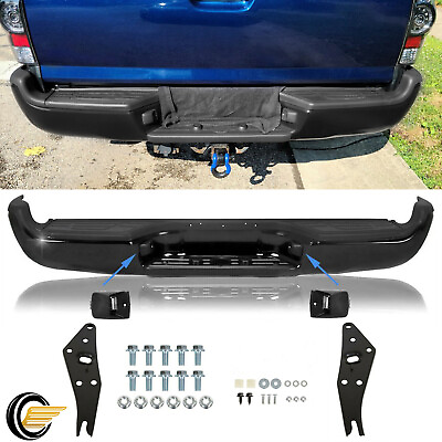 #ad NEW Steel Complete Black Rear Step Bumper Assembly For 2005 2015 Tacoma Pickup $162.09