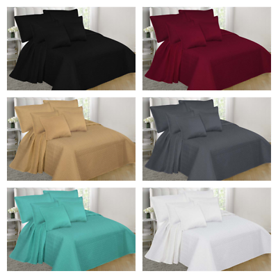 #ad 2 3 PC Stippling Stitch Bed Dressing Bedding Quilt Set Bedspread W Shams NENA $27.72