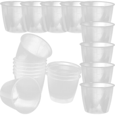 #ad 20PCS Liquid Cup with Scale Laundry Detergent Measuring Cup Liquid PP Rice $10.89