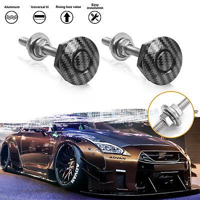 #ad 2X Quick Release Bumper Fasteners Alloy Finish Hatch Lid Kit For Nissan Infiniti $15.85