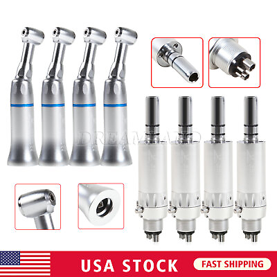 #ad 1 4pcs NSK Style Dental Slow Speed Handpiece Contra Angle Push 4Hole Air Motor $167.53
