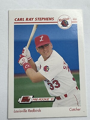 #ad 1991 Line Drive AAA Carl Ray Stephens Louisville Redbirds #248 $0.99