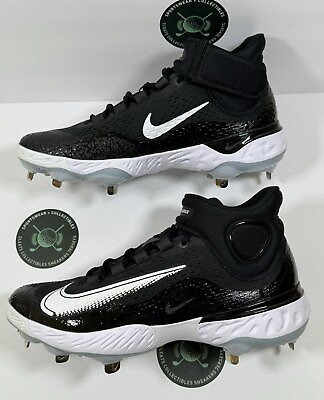 #ad Nike Alpha Huarache Elite 4 Mid Baseball Cleats Size 11 Black White DJ6520 001 $64.99