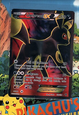 #ad Pokémon TCG Umbreon EX Fates Collide 119 124 Holo Full Art Ultra Rare VLP $40.00
