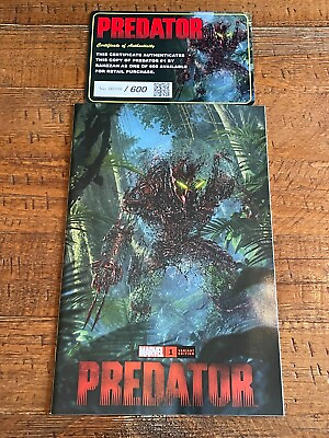 #ad PREDATOR 1 RAHZZAH EXCLUSIVE VARIANT SPIDER MAN LIMITED TO 600 W COA RED HOT $69.99