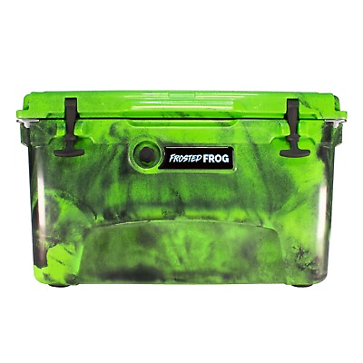 #ad Frosted Frog Original Green amp; Black Camo 45 Quart Cooler Heavy Duty Ice Chest $249.99