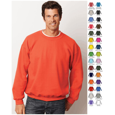 #ad Gildan Heavy Blend Adult Crewneck Sweatshirt Pullover Jumper Fleece S 5XL G180 $17.03