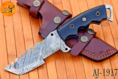 #ad CUSTOM MADE HAND FORGED DAMASCUS STEEL TRACKER HUNTING KNIFE SURVIVAL EDC 1917 $31.99