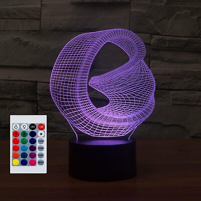 #ad Night Light for Kids 3D Illusion Led Lamp with Remote Control 16 Color Changing $23.57