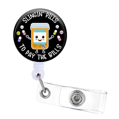 #ad Badge Reels Holder Retractable with ID Clip for Nurse Name Tag Card Pharmacy ... $20.62